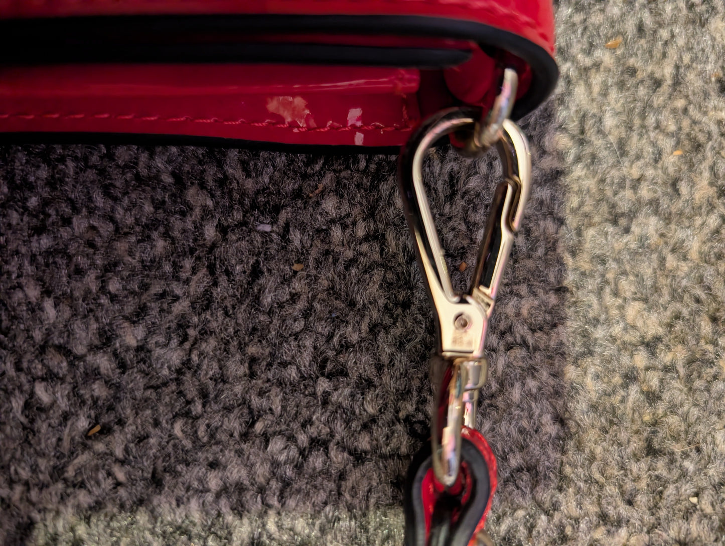 Karen Millen Red Patent Leather Crossbody Bag brand new
