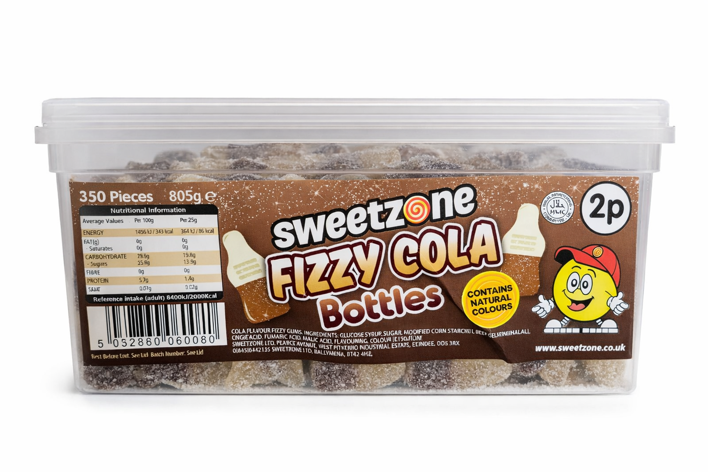 Sweetzone Brause Cola-Flaschen 350 Stück 805g Großpackung