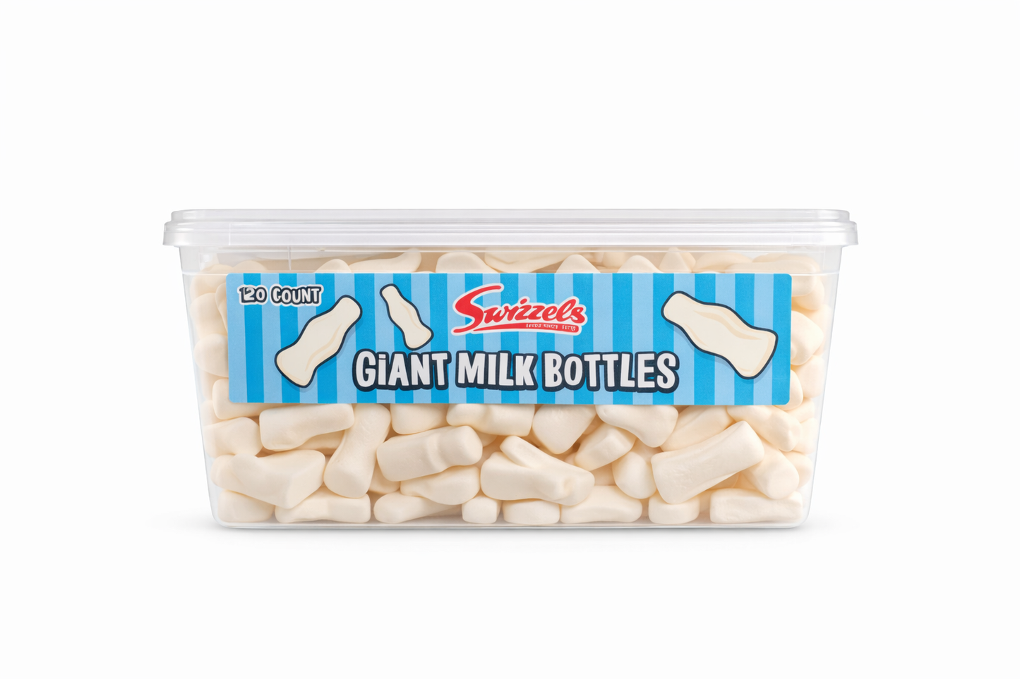 Swizzels Giant Milk Bottles – Bote de 120 caramelos retro