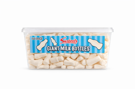 Swizzels Giant Milk Bottles – Tub of 120 Retro Sweets