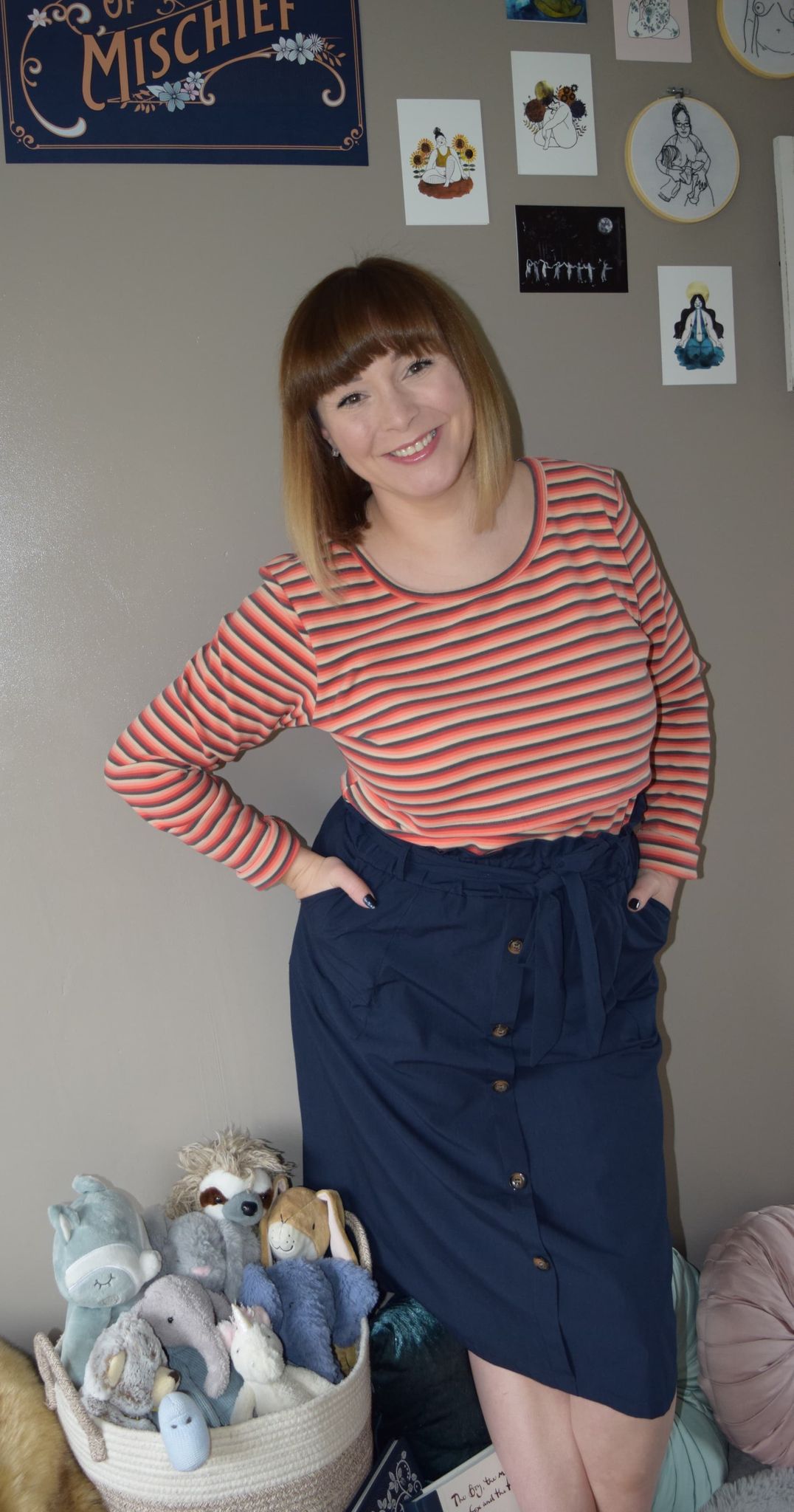 Stillpullover "Rosie Stripe" - Stillpulli aus angerauter Baumwolle
