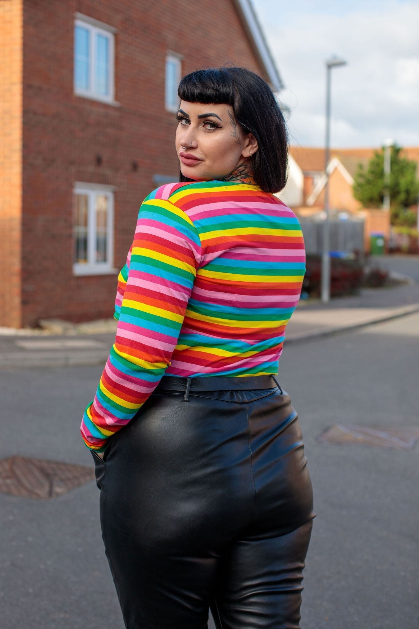Roxy Rainbow Breastfeeding Top - Soft Cotton Nursing Top by MilkyMoon