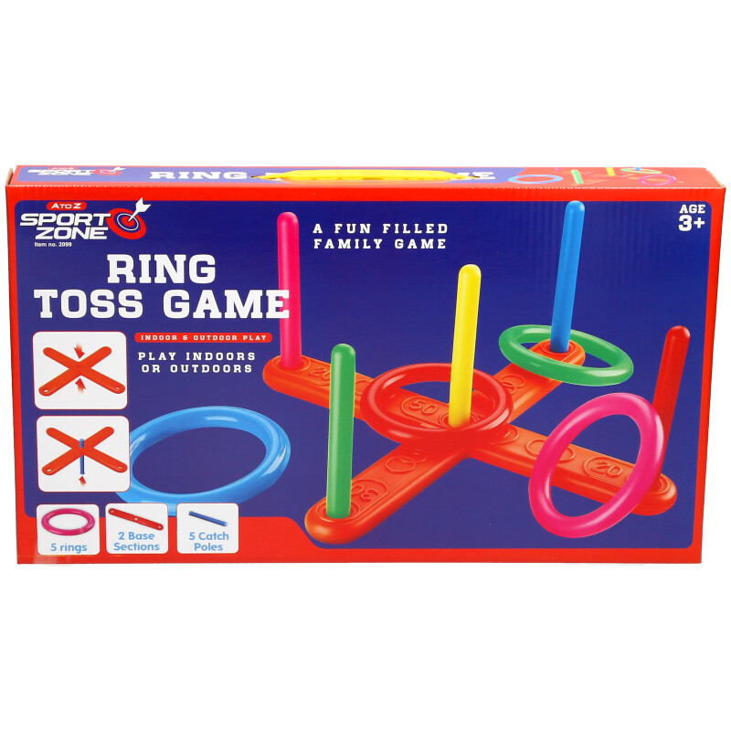 Plastic Hoop Ring Quoits Toss Game Set | Outdoor Family Garden Game