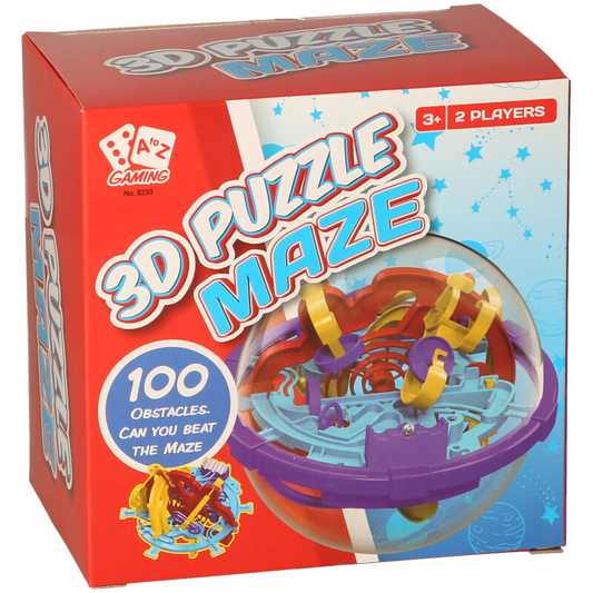 3D Puzzle Labyrinth Kugel – Geduldsspiel mit 100 Hindernissen für Kinder & Erwachsene