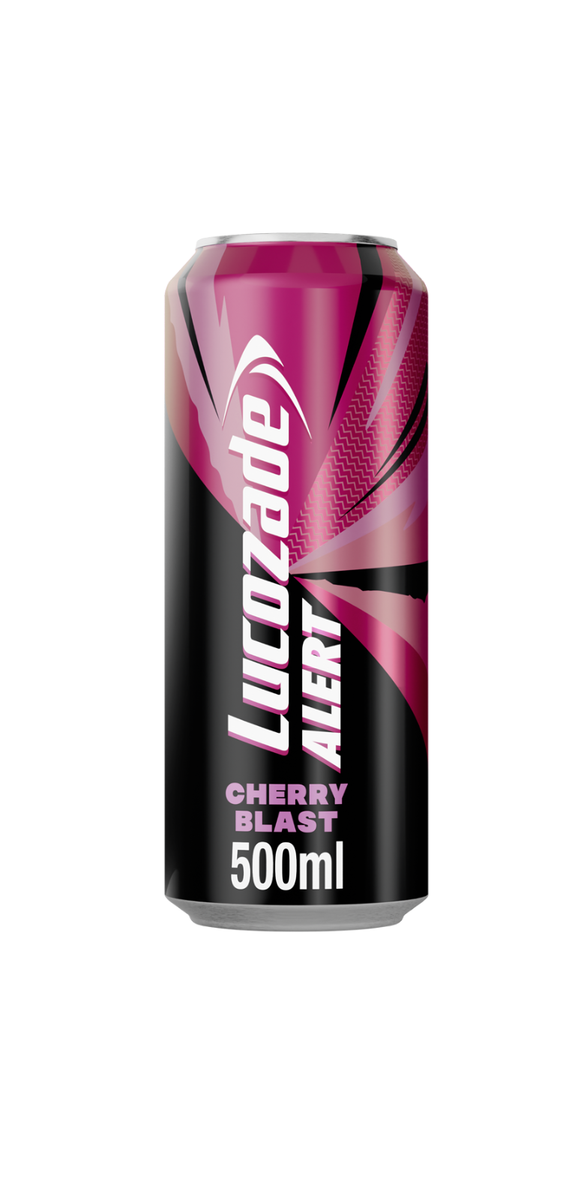 12 x Lucozade Alert Kirsche Dose - 500ML