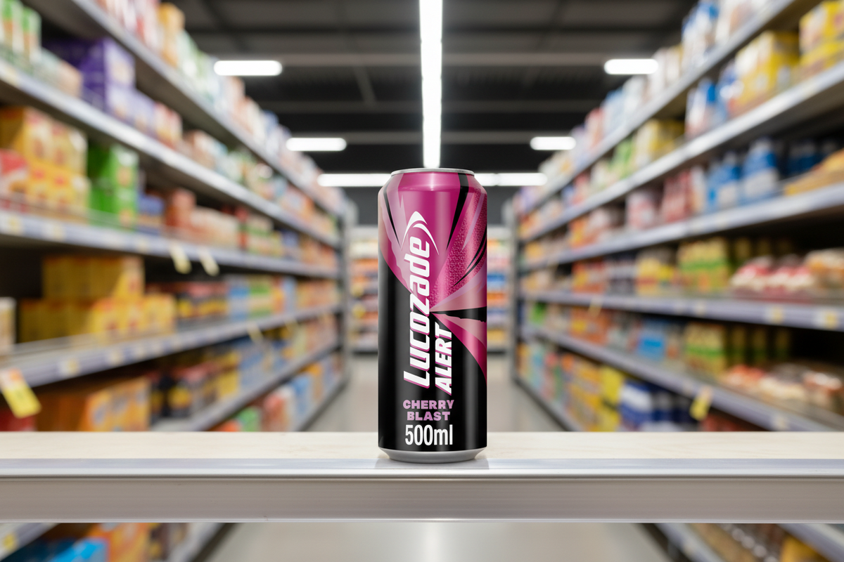 12 x Lucozade Alert Kirsche Dose - 500ML