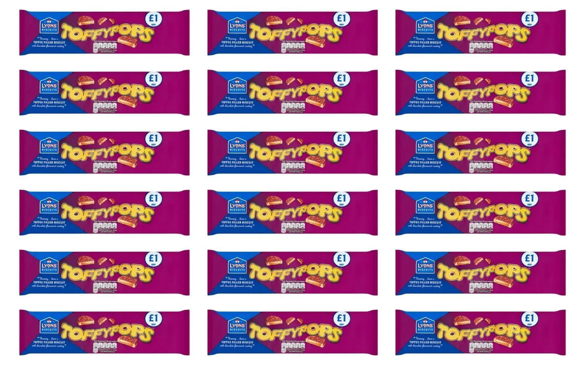 18 x Lyons  Biscuits Toffypops 120G