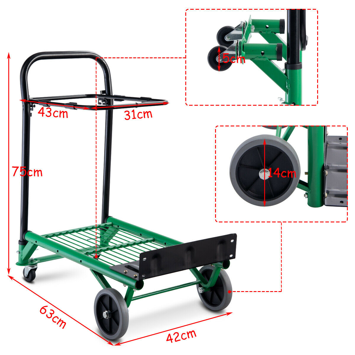 Multi-Purpose Folding Sack Barrow / Platform Trolley