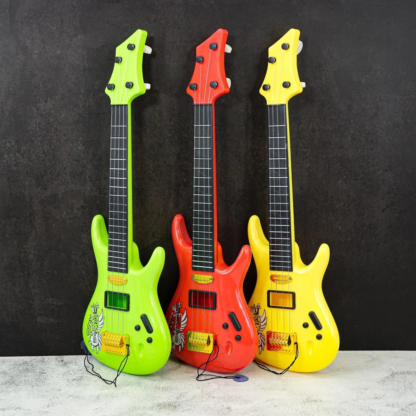 Guitarra de juguete Kids Rock | Instrumento musical de 4 cuerdas para mayores de 3 años