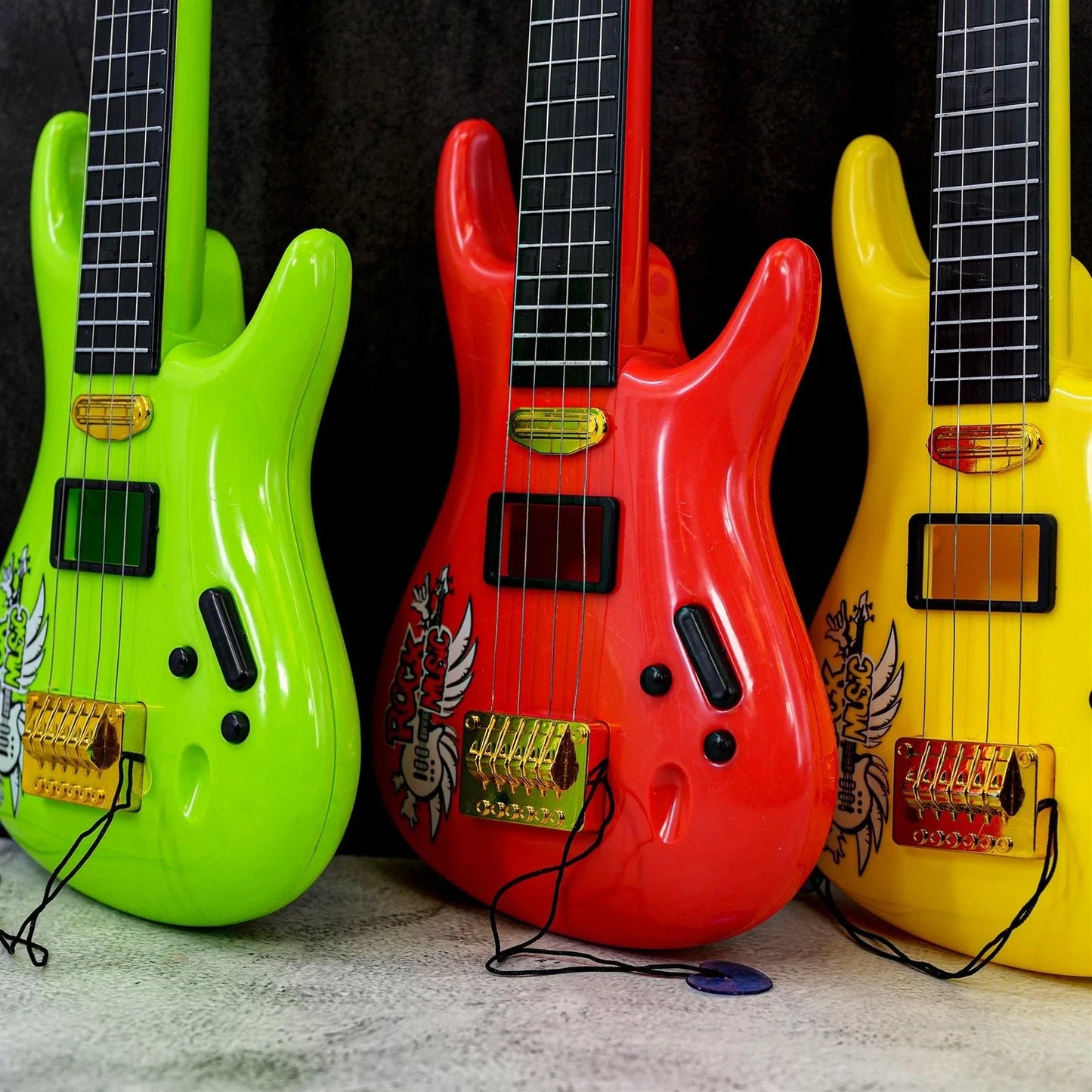 Guitarra de juguete Kids Rock | Instrumento musical de 4 cuerdas para mayores de 3 años
