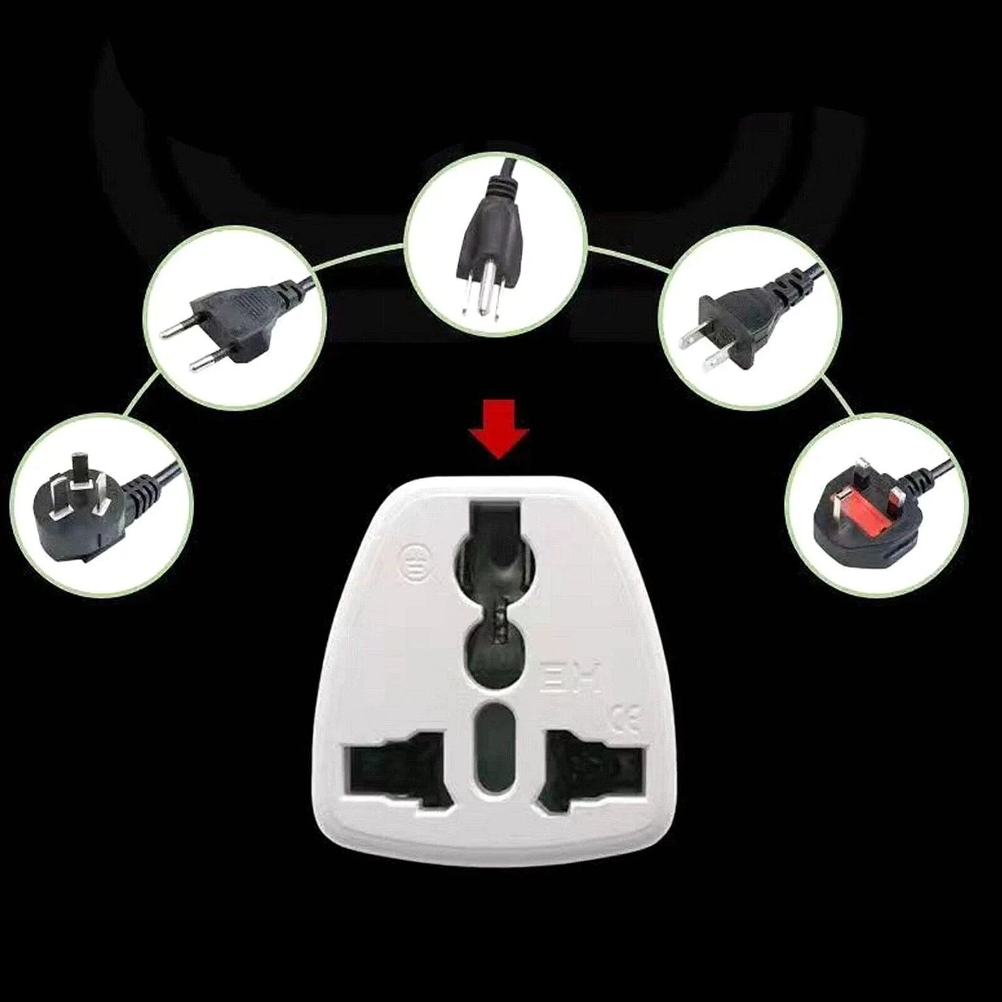 Universal Travel Plug Adapter – EU, US, AU, CN to UK Type G Converter