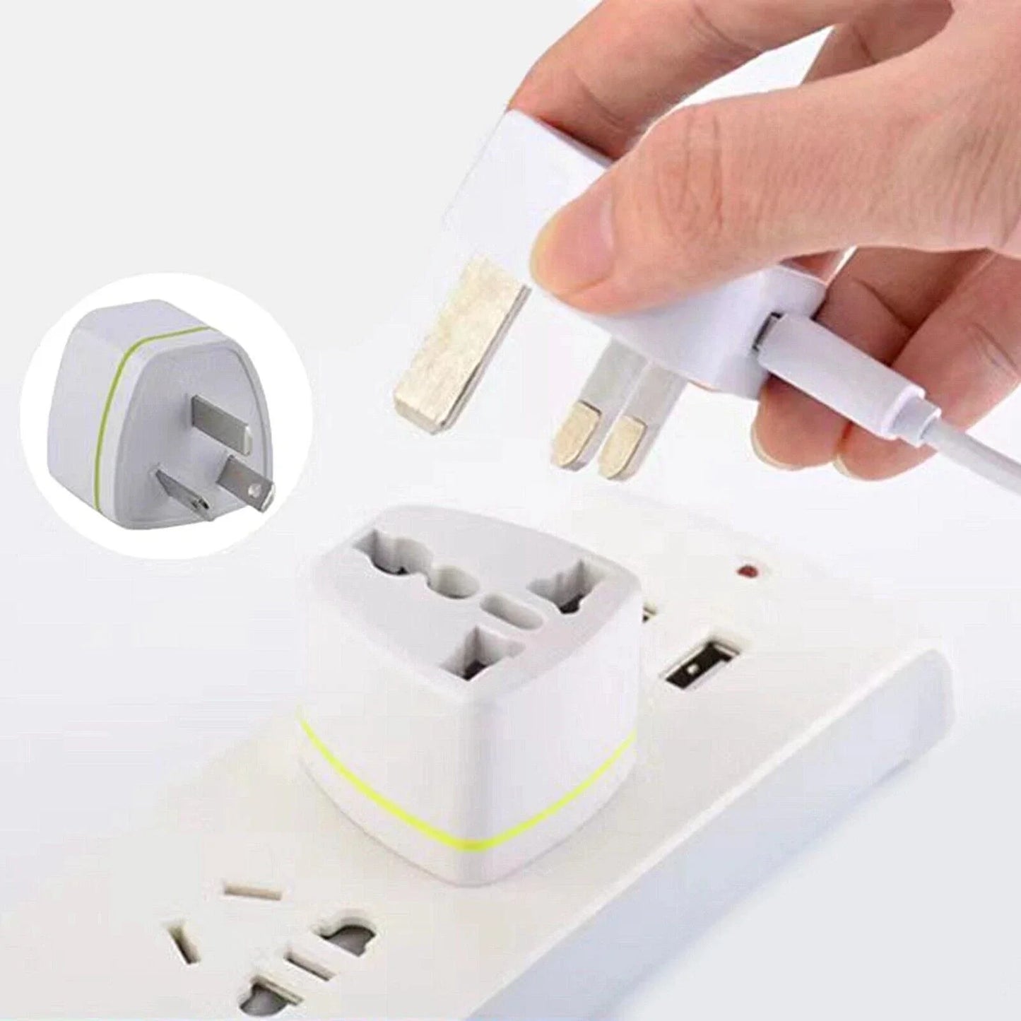 Universal Travel Plug Adapter – EU, US, AU, CN to UK Type G Converter