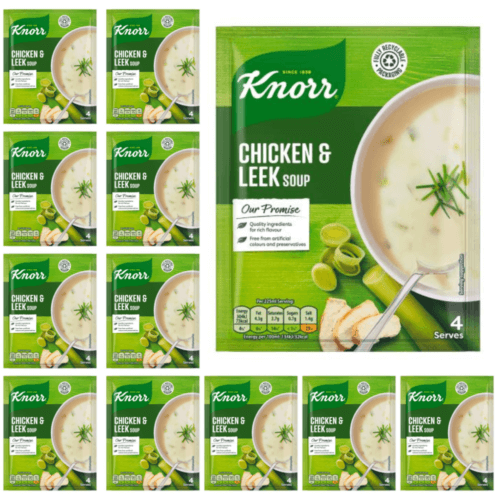 Knorr Hähnchen-Lauch Trockenpackung Suppe 60g | 12er-Pack