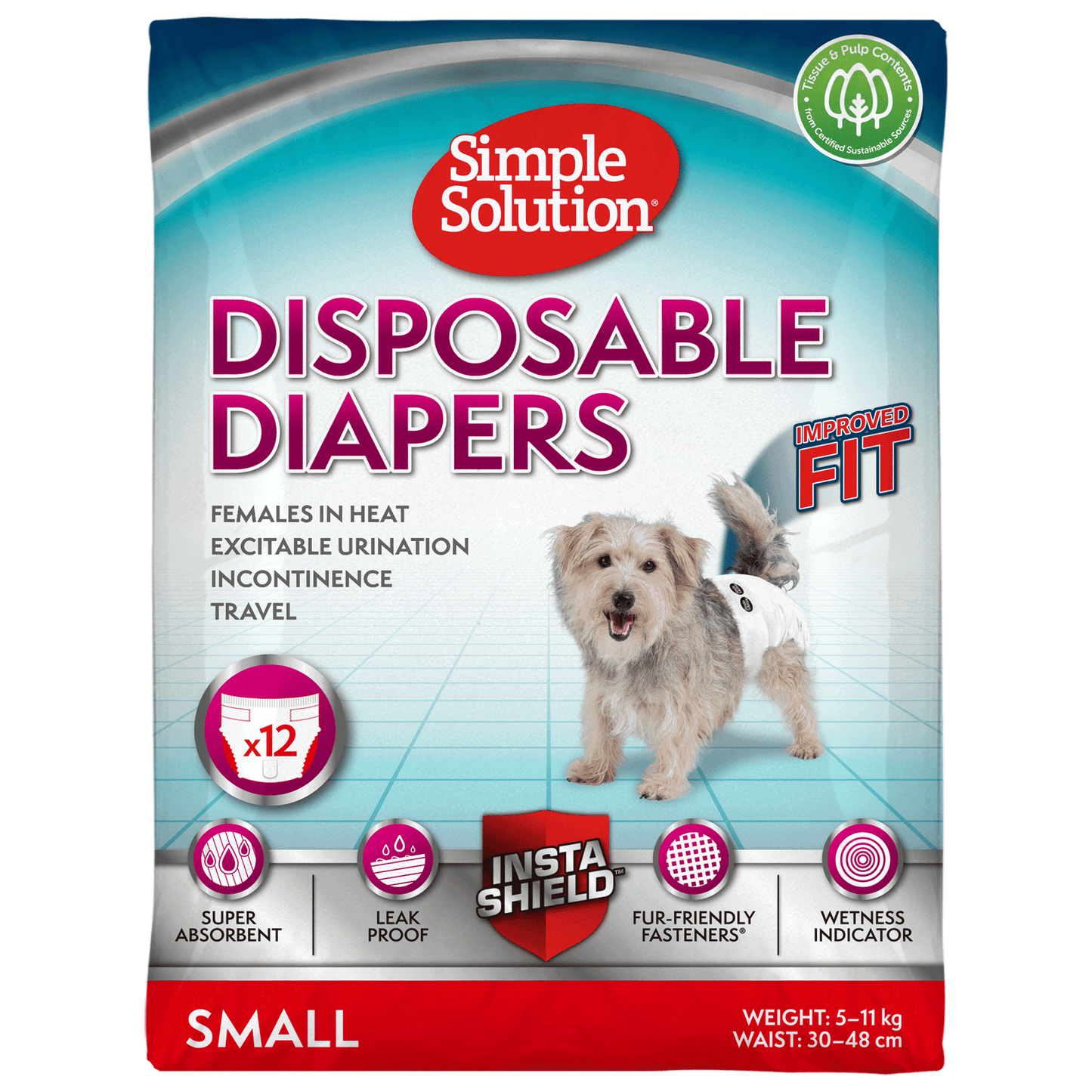 Simple Solution Bitch Einwegwindeln | 12er-Pack