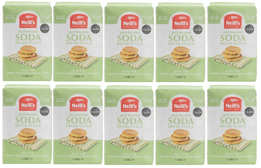 10 x Harina para pan de soda Neills 1,5 kg