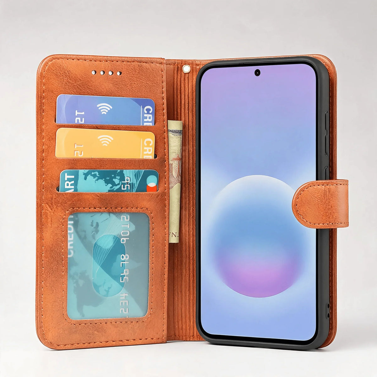 Samsung Galaxy A14 5G Book Flip Case Leather Wallet