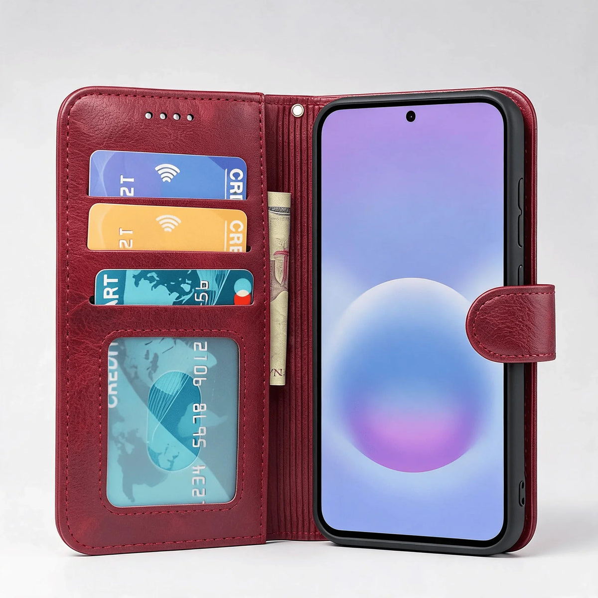 Samsung Galaxy A24 Book Flip Case Leather Wallet