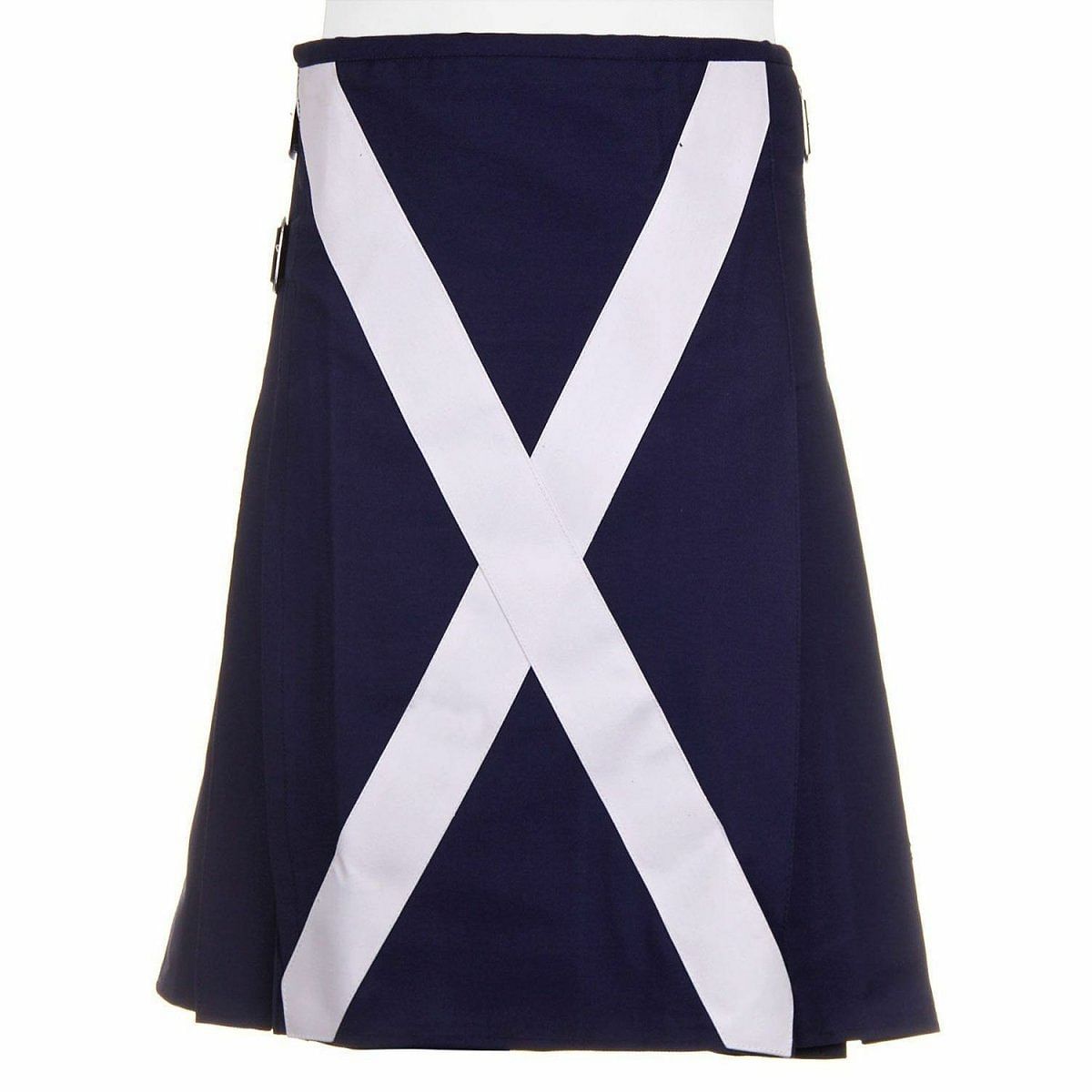 Scottish Flag Utility Kilt Custom Handmade  Blue 100% Cotton Kilt