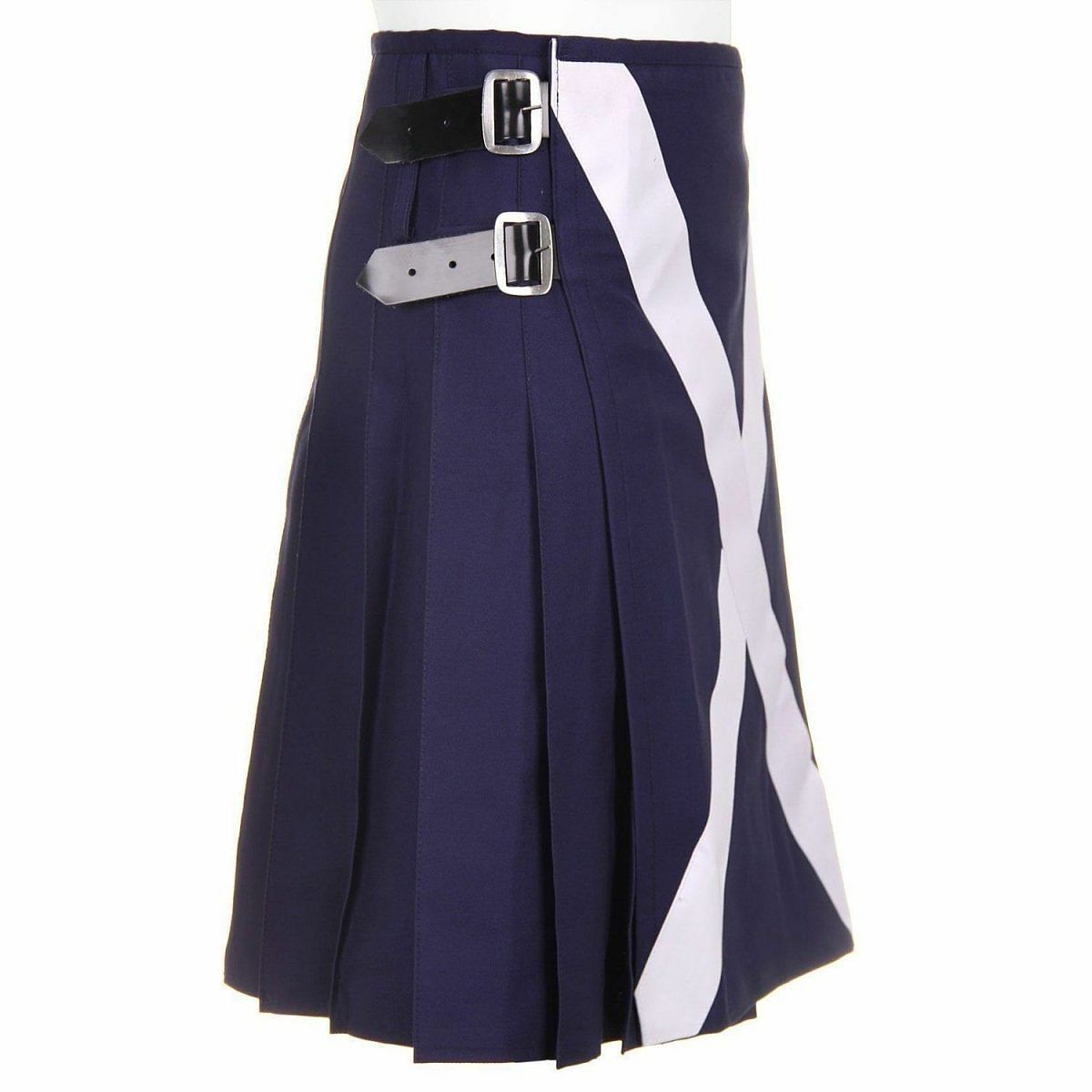 Scottish Flag Utility Kilt Custom Handmade  Blue 100% Cotton Kilt