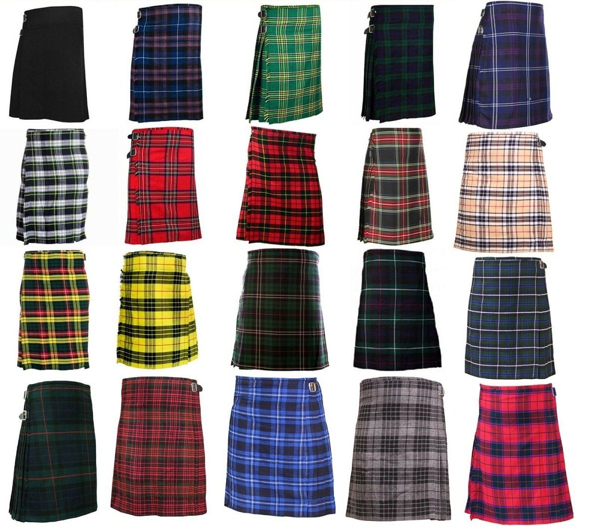 Scottish Men's Traditional 8 yard Highland Wear Kilt