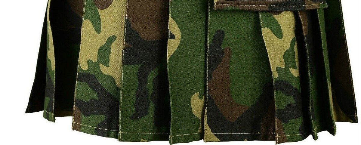 Scottish Mens Army Kilt Tactical Men Woodland Camouflage Tactical Army Utility