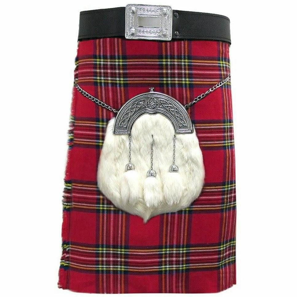 Scottish Men's Kilt Outfits  Professional 8 Yard Tartan Traditional  Highland Dress Tartan Kilt  Set.