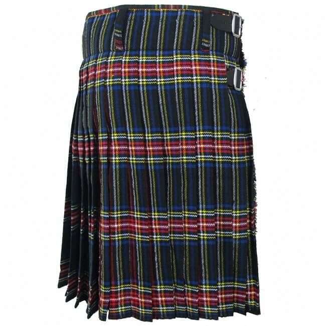 Scottish Men's Kilt Set Sporran, Chain,  Belt, Buckle, Pin Traditional Dress Tartan Kilts