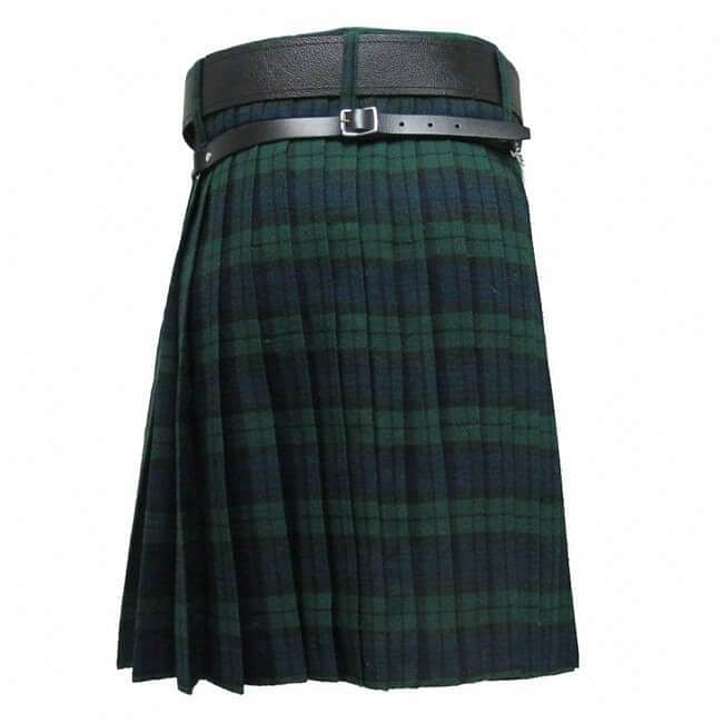 Scottish Men's Kilt Set Sporran, Chain,  Belt, Buckle, Pin Traditional Dress Tartan Kilts