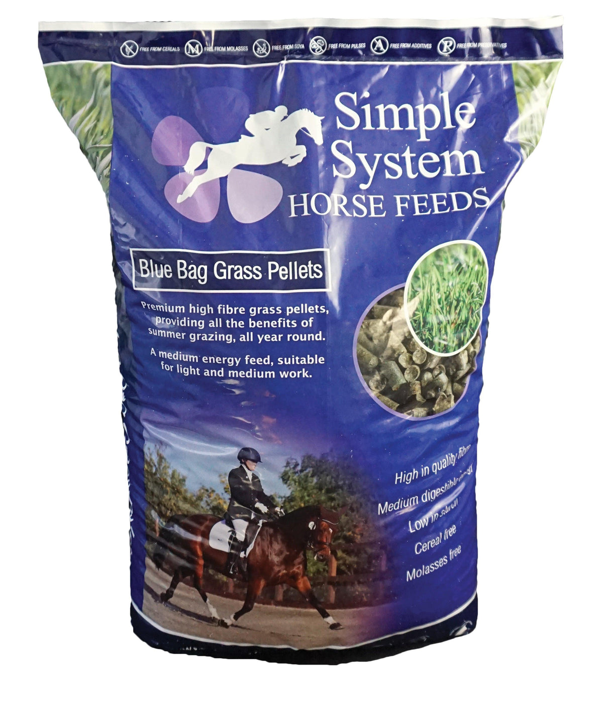 Simple System Blue Bag Grass Pells 20kg