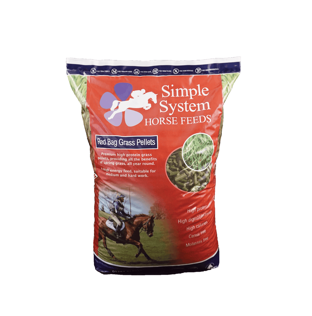 Simple System Red Bag Grass Pellet 20kg