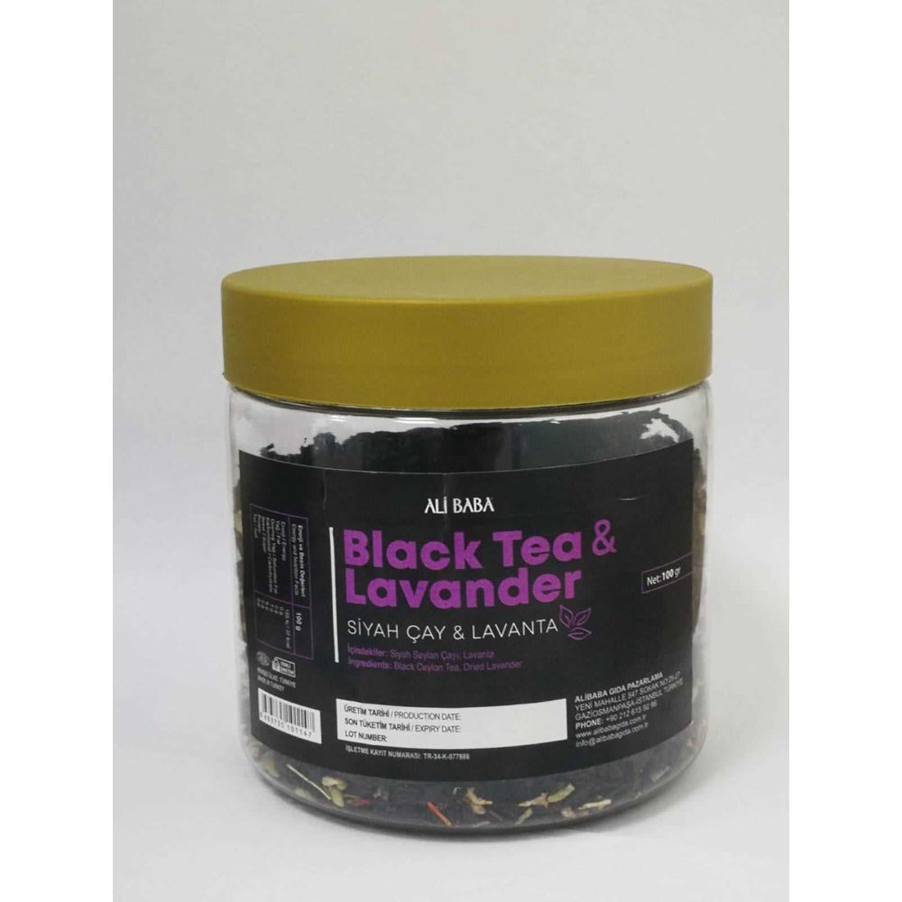 Ali Baba Black Tea & Lavender (Kavanoz Siyah Cay & Lavanta) 100 g