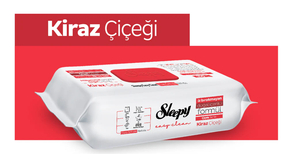 Sleepy Easy Clean Cherry Blossom Surface Cleaning Wipes 100 Pack