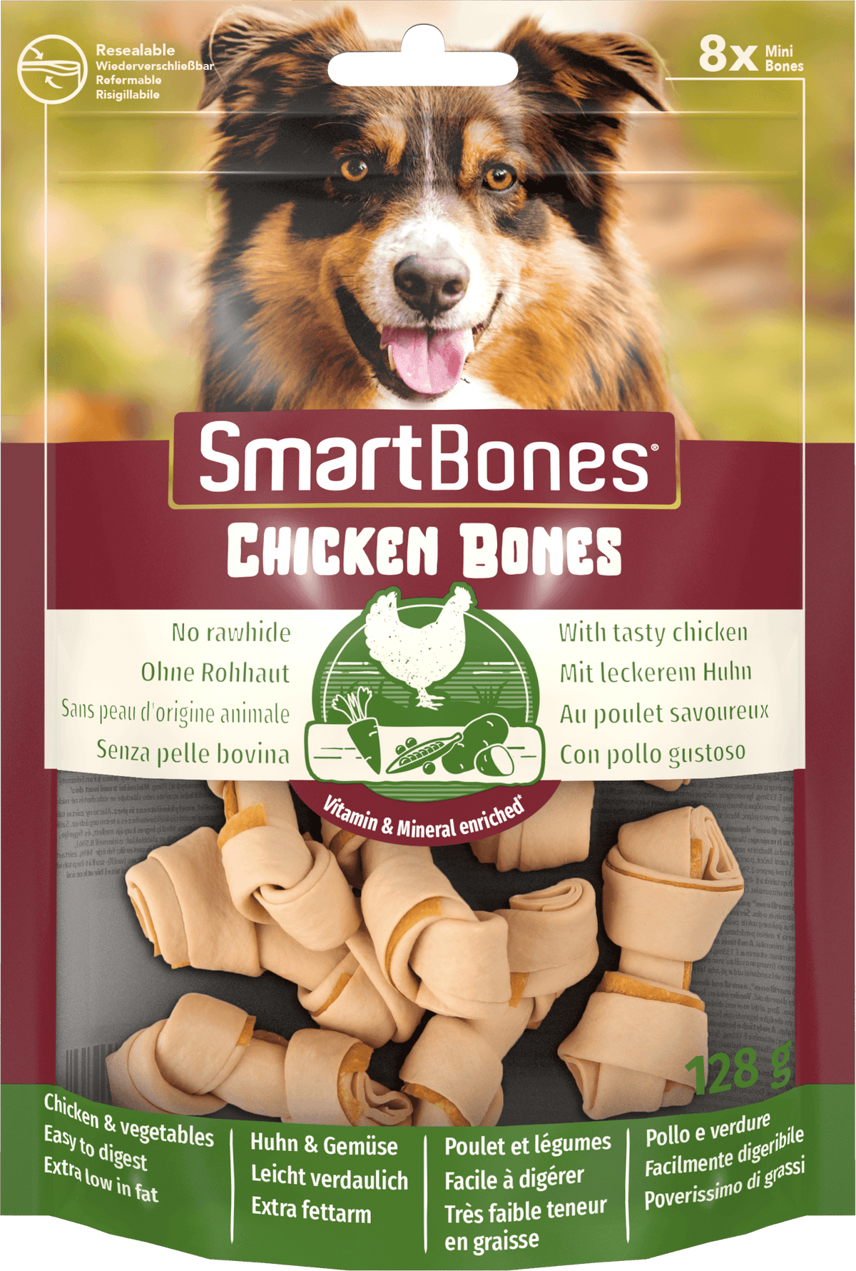 SmartBones Chicken Mini 8pc - Case of 7