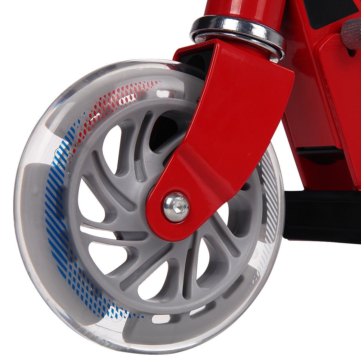 Kids Aluminum Folding Stunt Scooter with LED Wheels-Navy