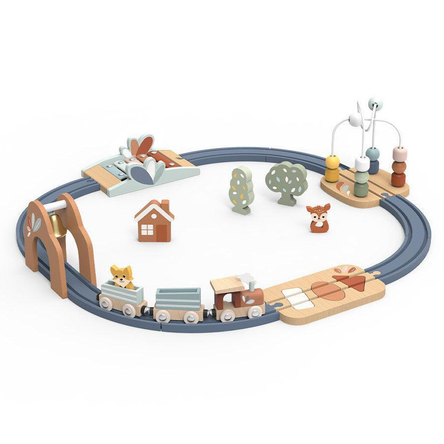 Speedy Monkey Multi-Activity Wooden Train Railway Set