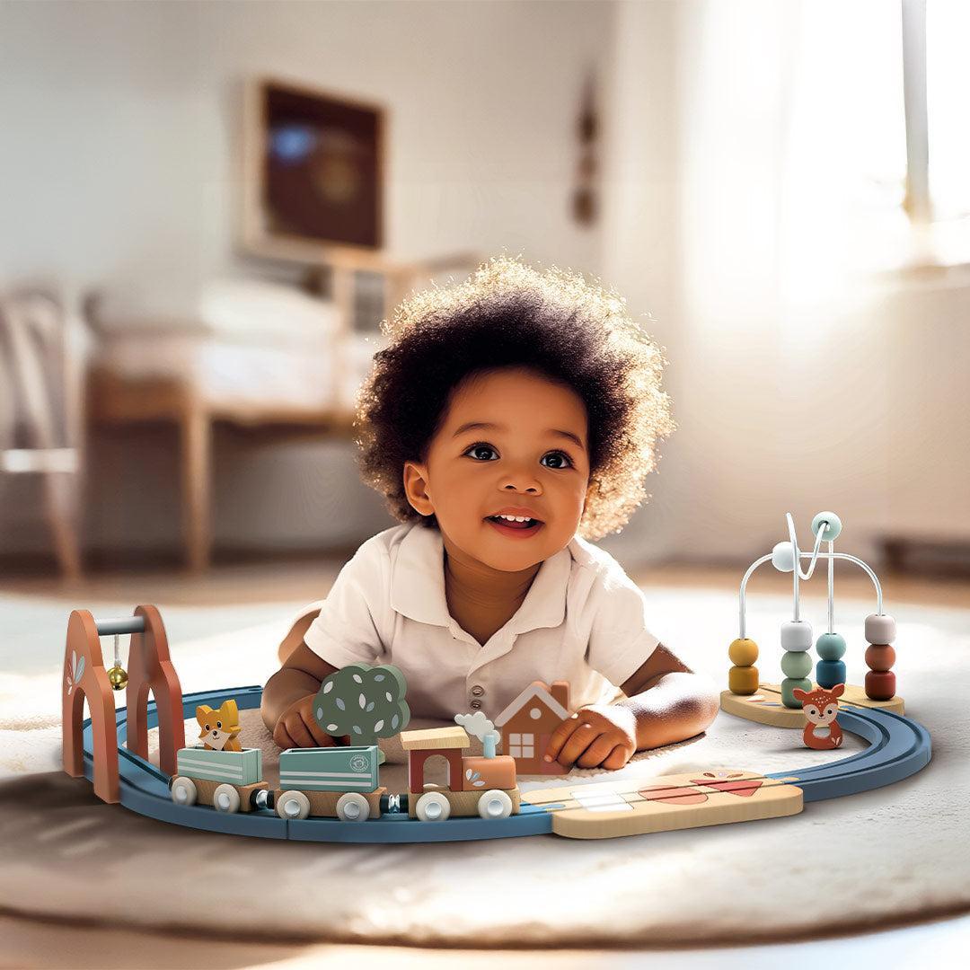 Speedy Monkey Multi-Activity Wooden Train Railway Set