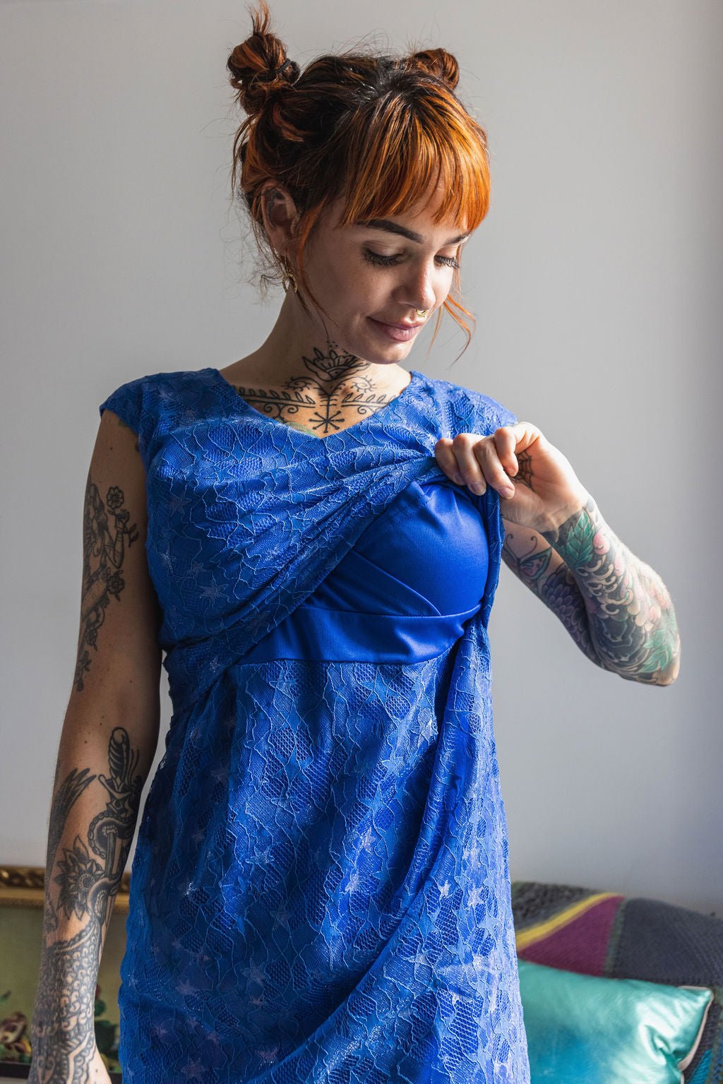 Stillkleid Marineblau mit Sternen – Limitierte Auflage
