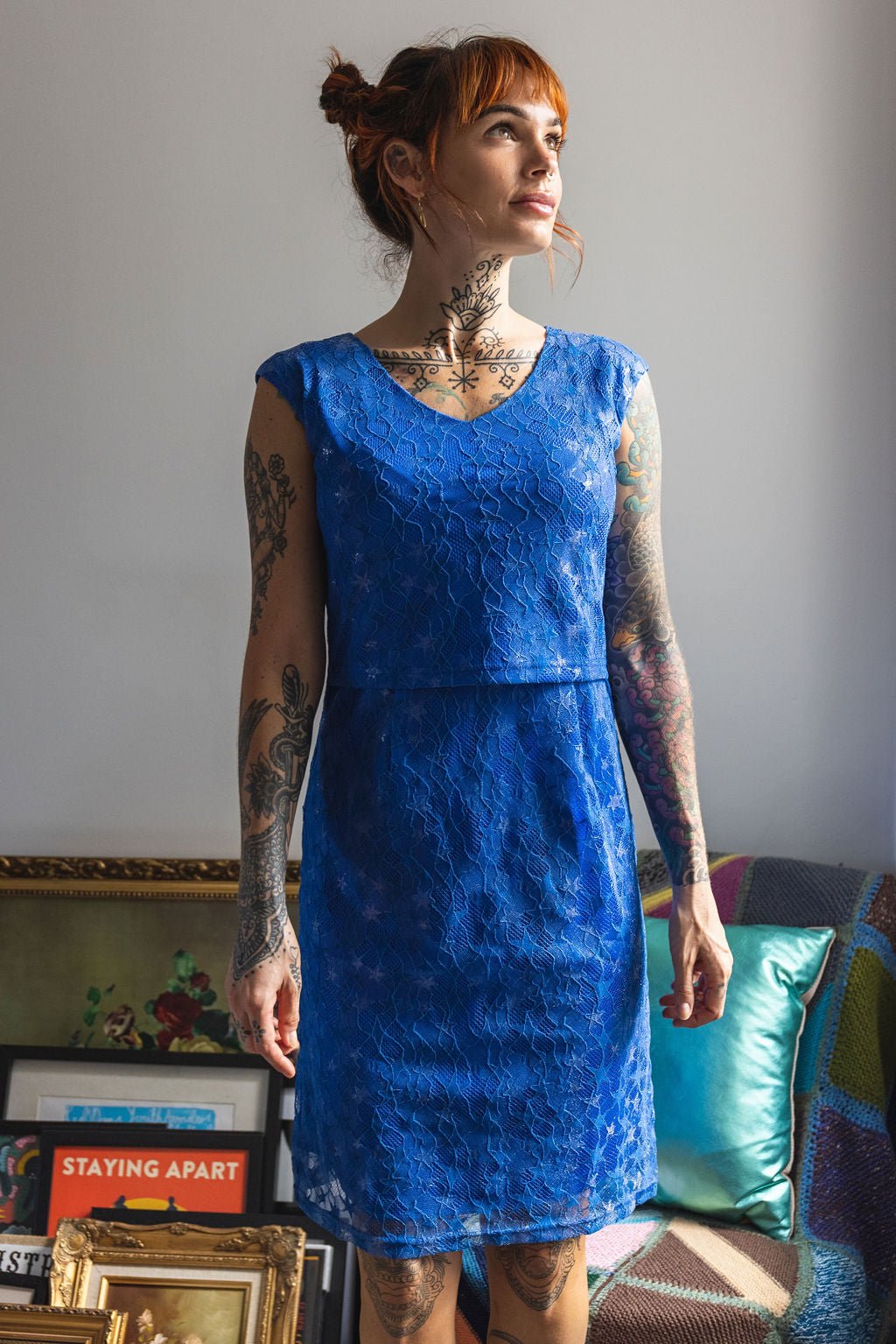 Stillkleid Marineblau mit Sternen – Limitierte Auflage