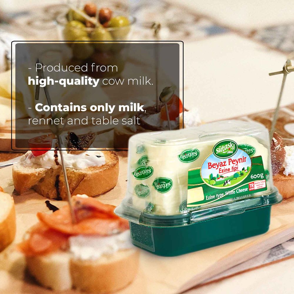 Sutas Ezine Style Classic White Cheese  (Ezine Tipi Klasik Beyaz Peynir) 600 G