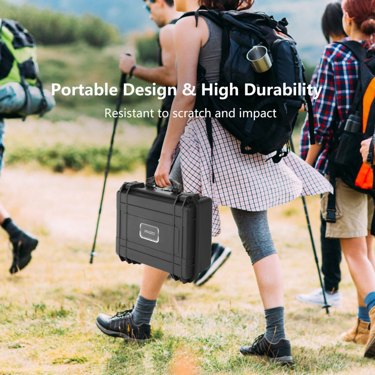 Portable Waterproof Hard Case with Customizable Foam Insert-34 x 31 x 16 cm