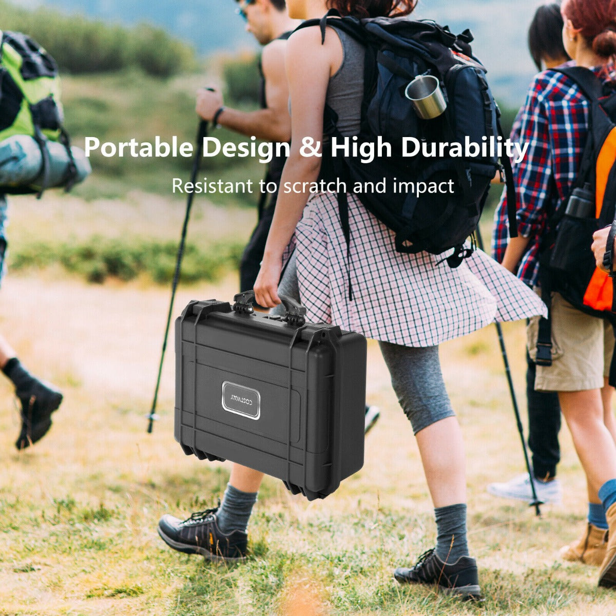 Portable Waterproof Hard Case with Customizable Foam Insert-34 x 31 x 16 cm