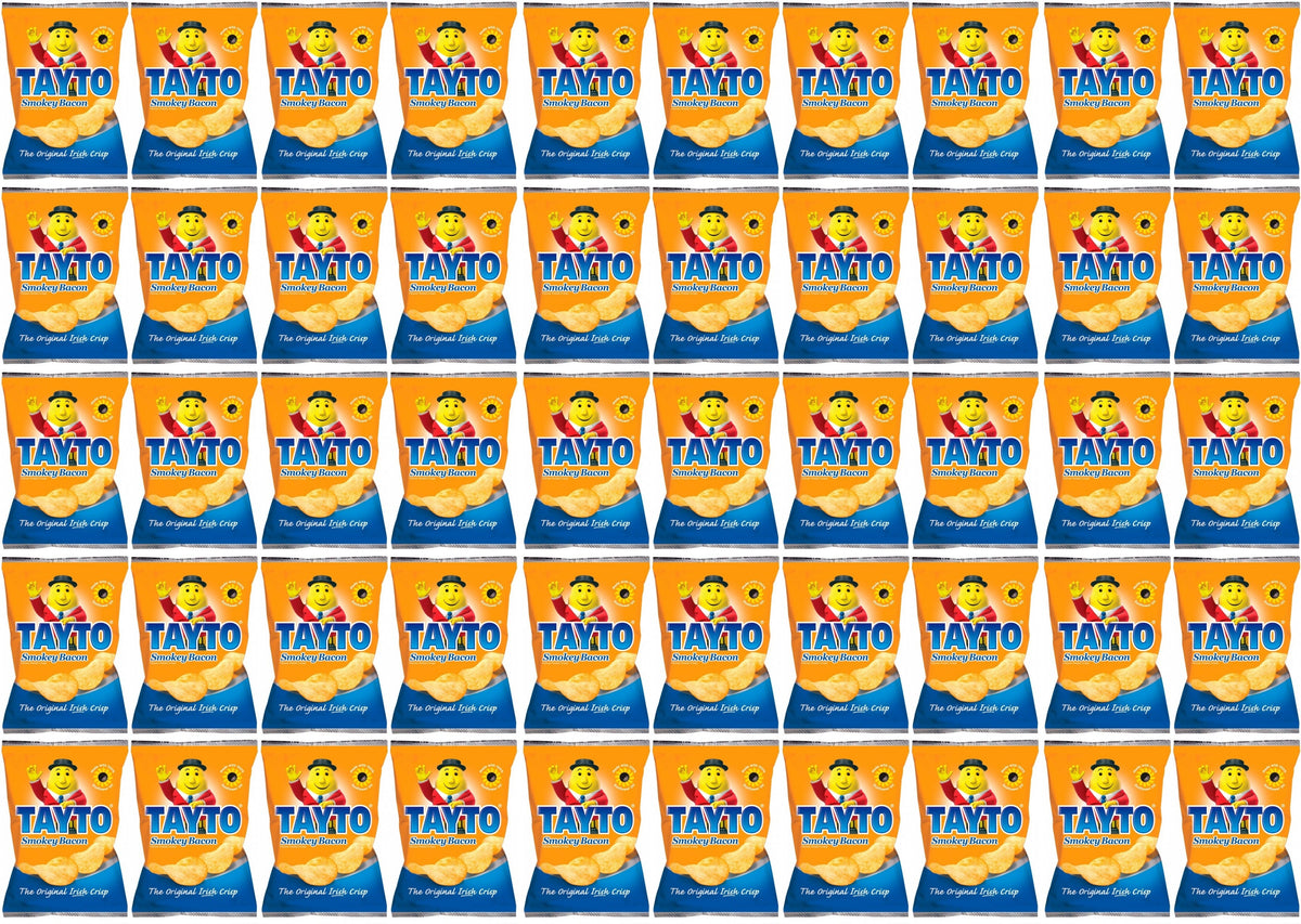 50 x Tayto Smokey Bacon Flavour Potato Crisps 35G