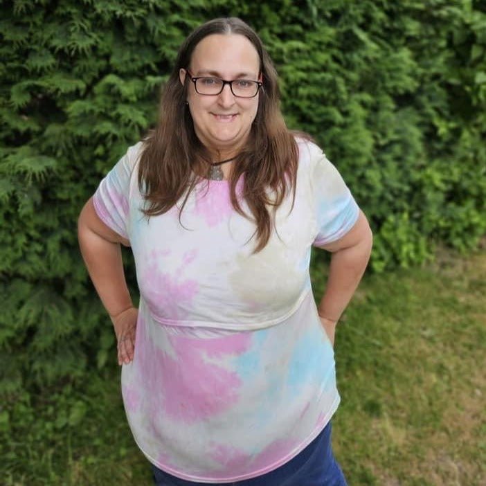 Tie Dye Breastfeeding Top - Lightweight Cotton Nursing Vest