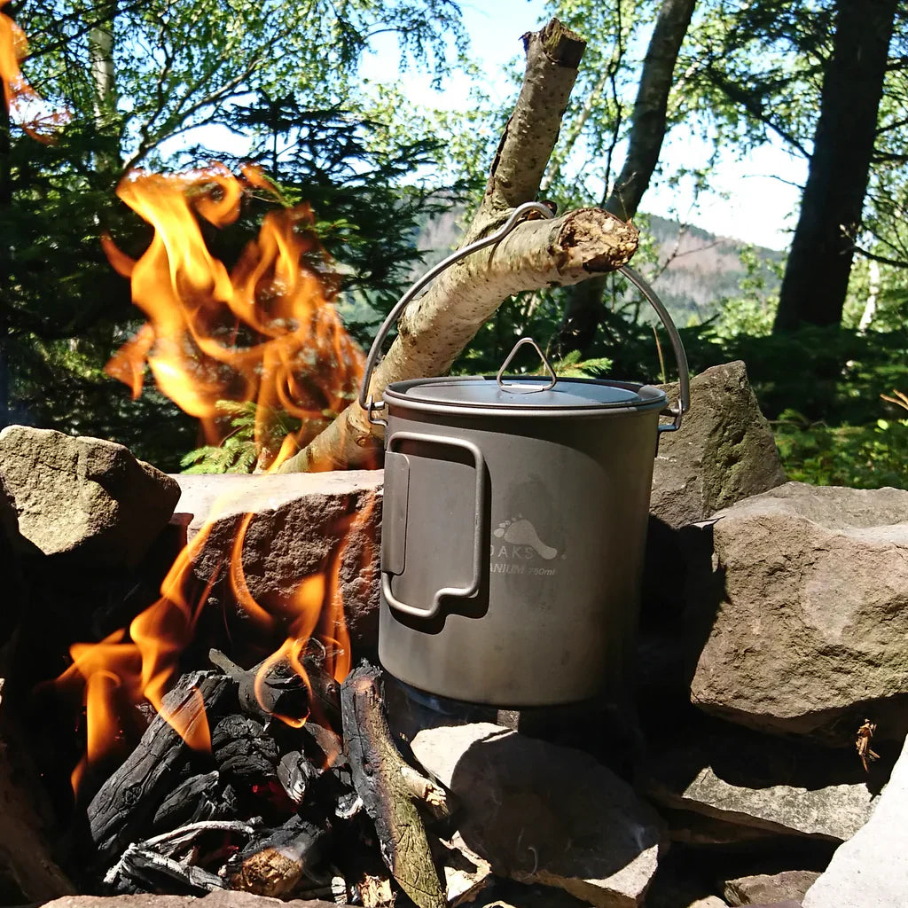 TOAKS Titanium Pot with Bail Handle – Ultralight Camping Cookware (750ml, 1300ml, 1600ml)