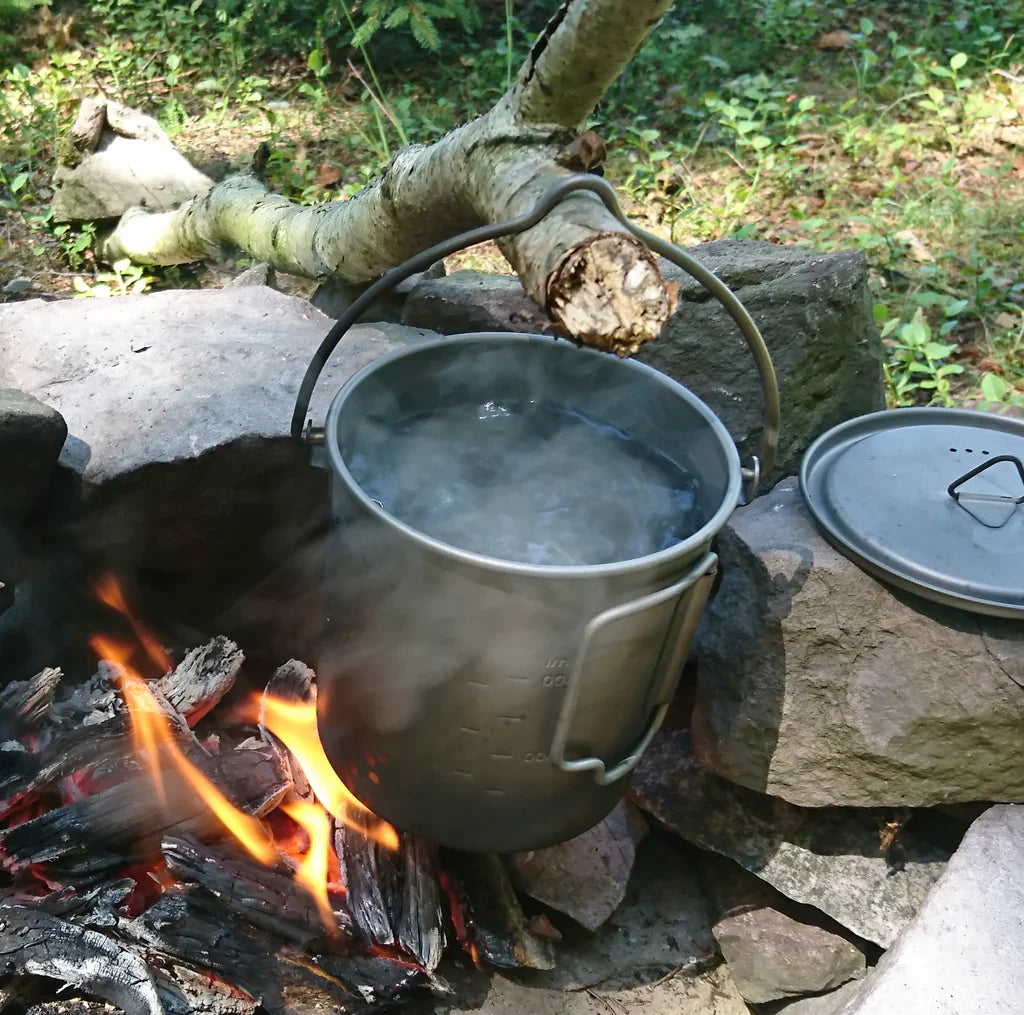 TOAKS Titanium Pot with Bail Handle – Ultralight Camping Cookware (750ml, 1300ml, 1600ml)