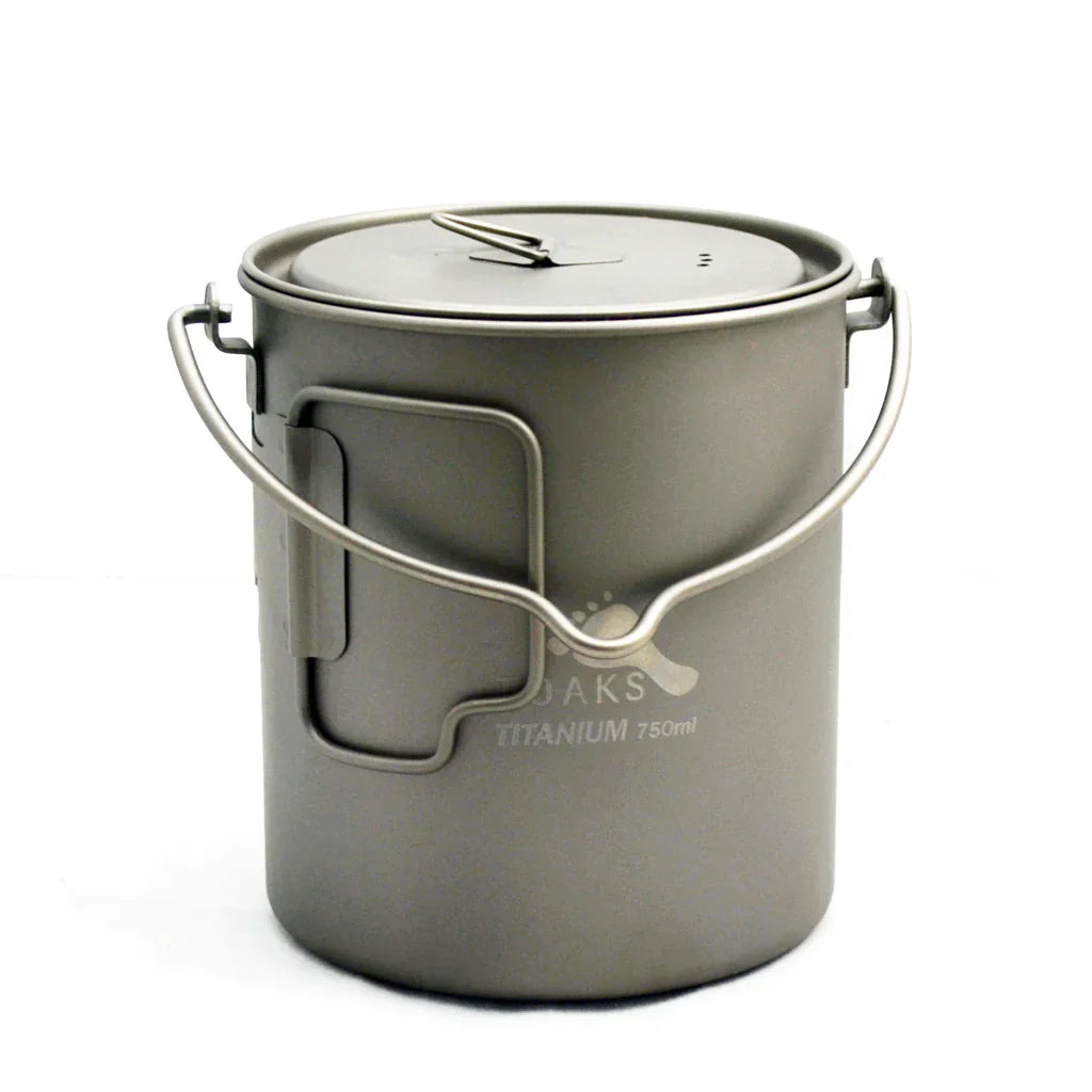 TOAKS Titanium Pot with Bail Handle – Ultralight Camping Cookware (750ml, 1300ml, 1600ml)