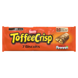 24 x Toffee Crisp Milchschokoladen-Keksriegel 7er-Pack – 130,9 g