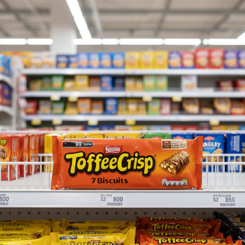 24 x Toffee Crisp Milchschokoladen-Keksriegel 7er-Pack – 130,9 g