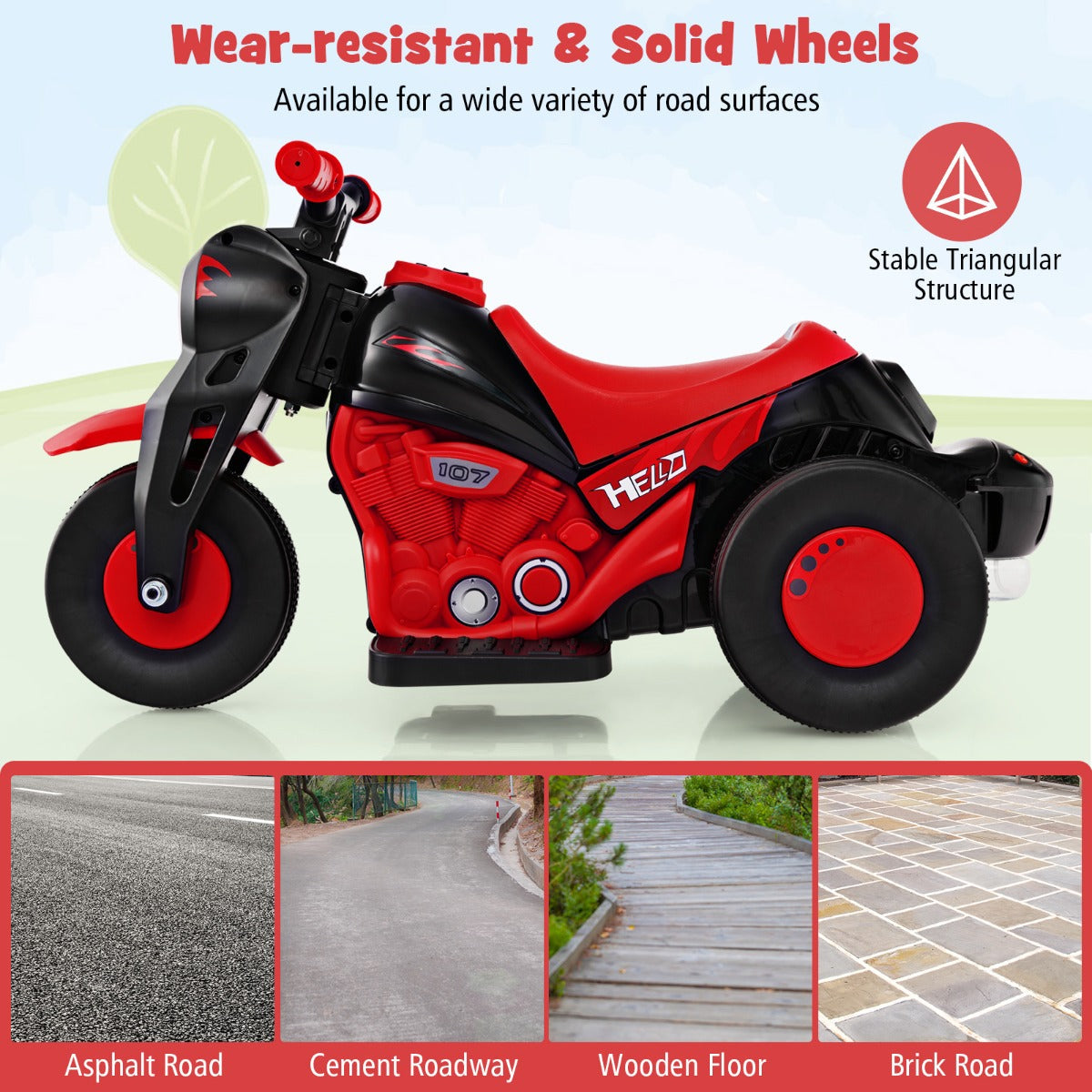 6V Electric Kid Ride on Motorcycle with Bubble Maker-Beige