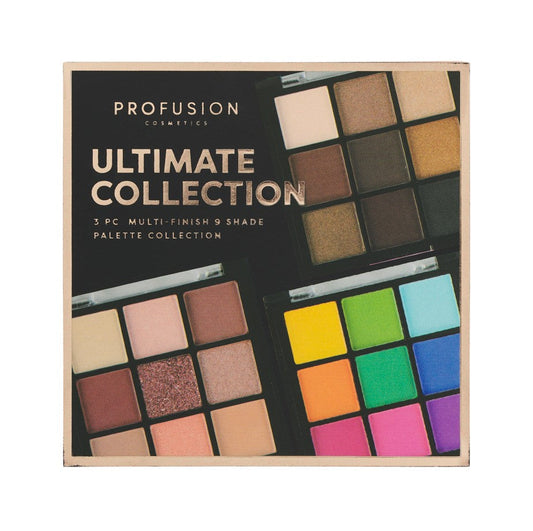 COLECCIÓN DEFINITIVA | COLECCIÓN DE PALETAS DE SOMBRAS DE 9 TONOS Y ACABADO MÚLTIPLE DE 3 PIEZAS